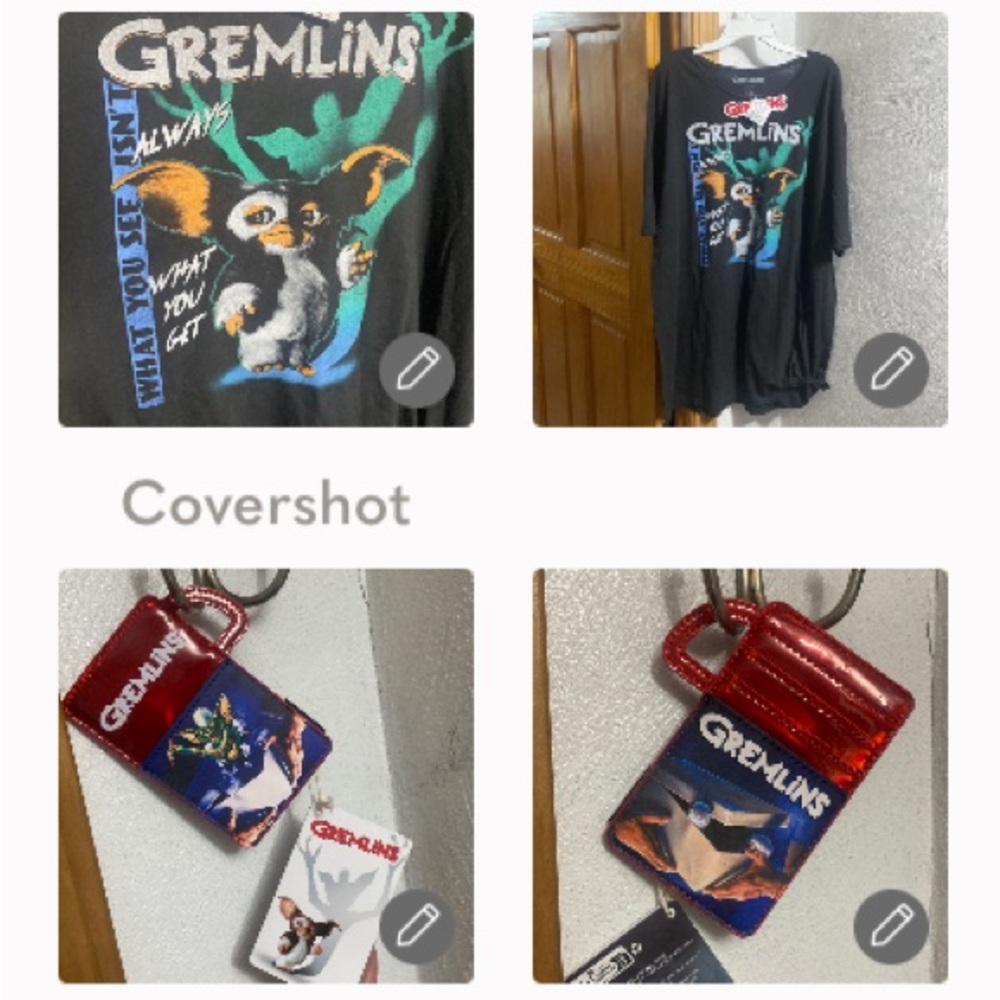 Loungefly Gremlins ID holder+Gizmo GREMLINS 2X tee shirt